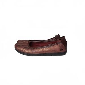 Born Brown Leather Ballet Flats Women's Size 9